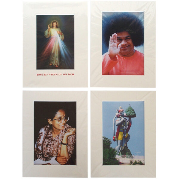 4 Bilder im Passepartout