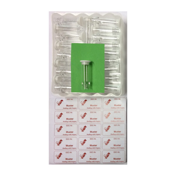 Leerfläschchen für Holzkasten PVC, 50 Stück